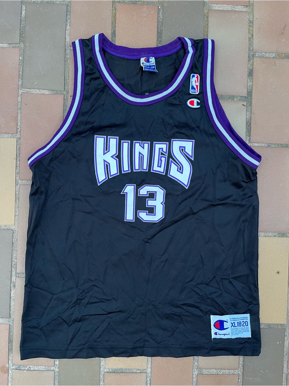 Vintage 90s Sacramento Kings Doug Christie Champion Youth Jersey